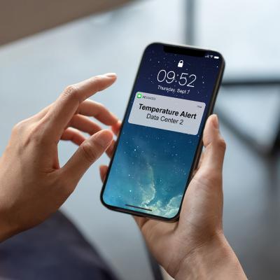 HOBOnet remote sensor network alarm appears on user's mobile phone