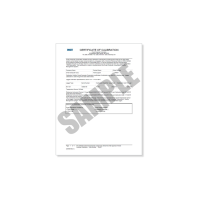 Certificate of Calibration